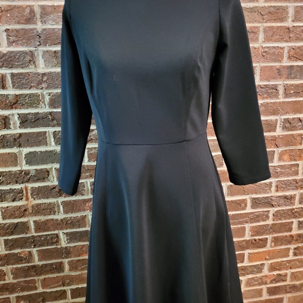 The Limited Long Sleeve Black Fit n Flare Dress - Medium